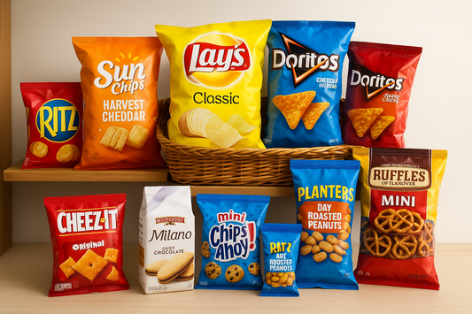 groxery products like snacks